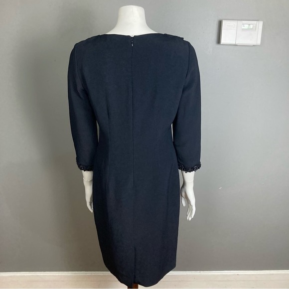 NWT La Perla Classic Black cocktail Dress tailored beaded 44 IT / 8 US Medium - Picture 7 of 14